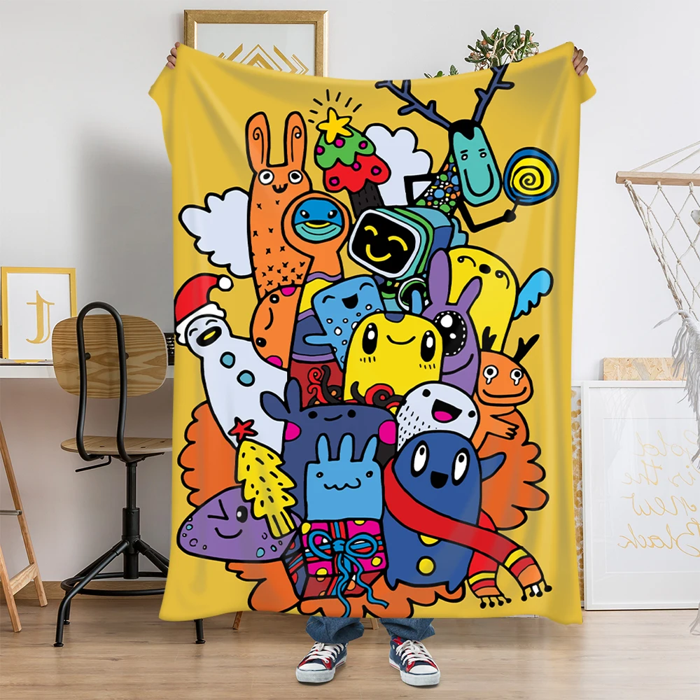 Cartoon Blanket Printed Cartoon Love Gift Soft and Warm Blanket, Children's Day Christmas Birthday Gift