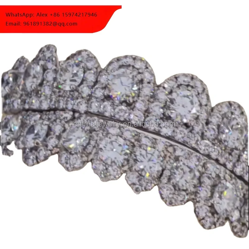 

Custom Fashion Hip Hop Jewelry 925 Sterling Silver Iced Out VVS Diamond Round Cut Moissanite Teeth Grillz For Mens