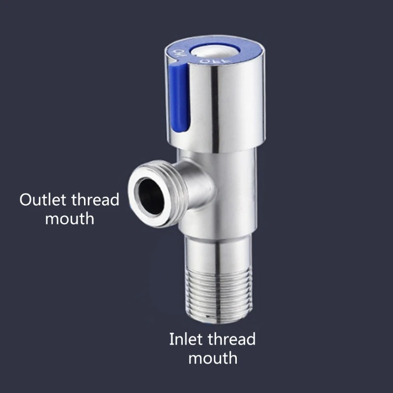 Угловые запорные клапаны из нержавеющей стали 304 с переключателем 1/2 дюйма, стопор для холодной и горячей воды для ванной комнаты, раковины, медного сердечника