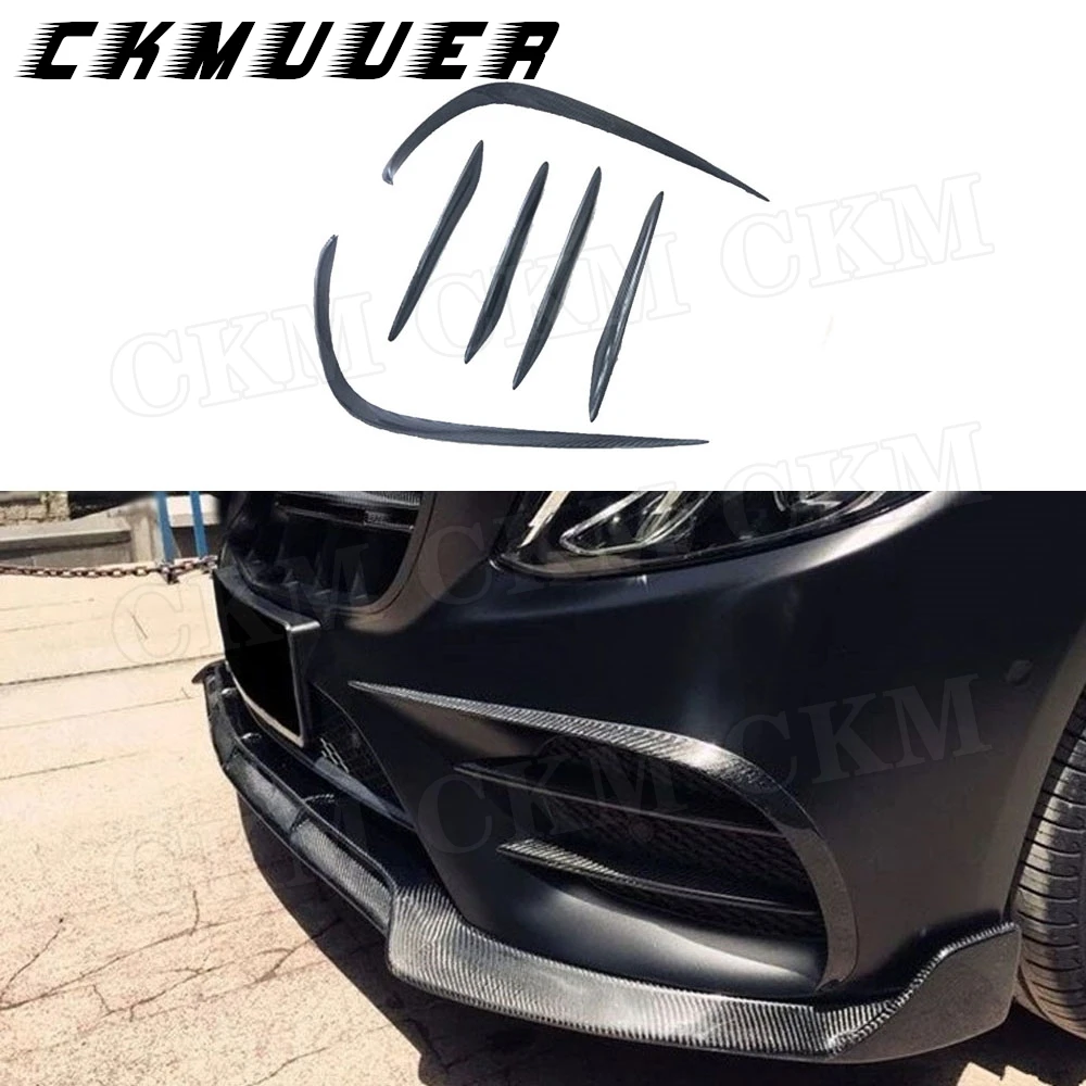 

Carbon Fiber Material Front Bumper Air Vent Covers Strips For Mercedes-Benz E Class W213 E250 E300 E400 Sport Sedan 2017-2019