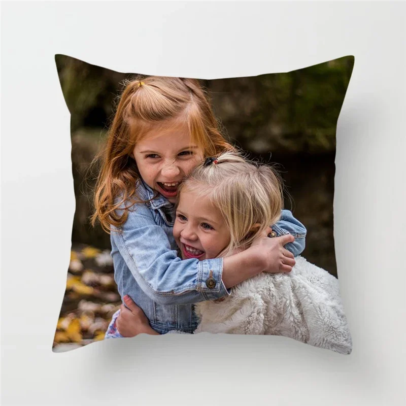 Housse de coussin personnalisée à faire soi-même, taie d'oreiller imprimée, carrée, pour mariage, animaux domestiques, bébé, livraison directe