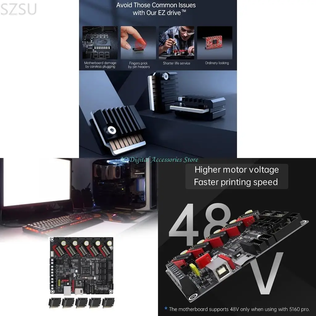 

SZSU SKR 3 EZ Control Board Compatible with-BIGTREETECH EZ and TMC-Series Driver