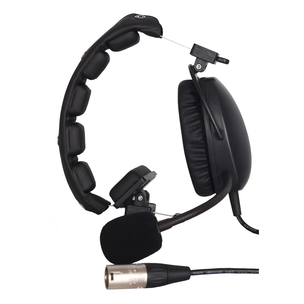 Telikou HD-101 XLR หูฟังอินเทอร์คอมแบบมีสาย, หูฟังอินเทอร์คอมแบบ single-Ear ดูเพล็กซ์แบบไดนามิก5ขา