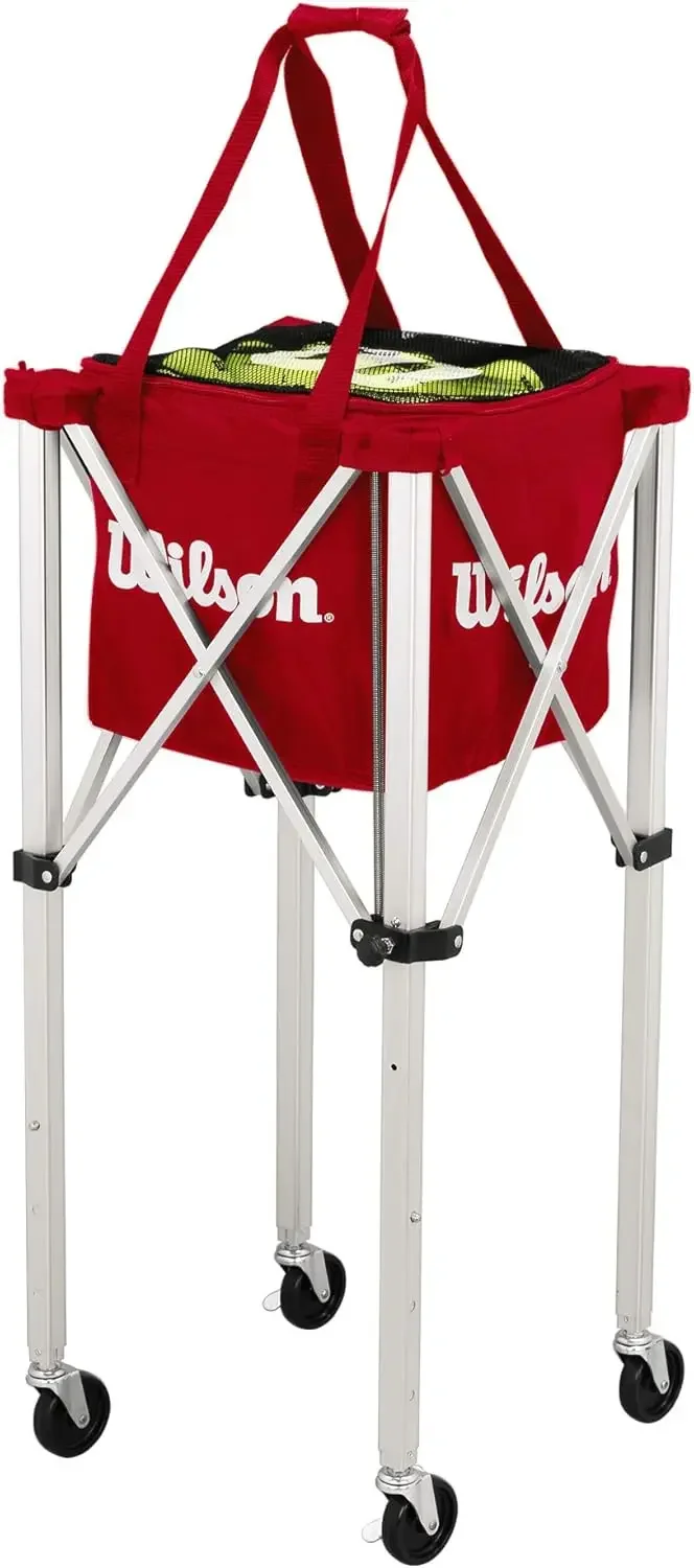 Teaching Cart Traveler with Red Bag, Holds 150 Tennis Balls, Zippered Top, Foldable Cart