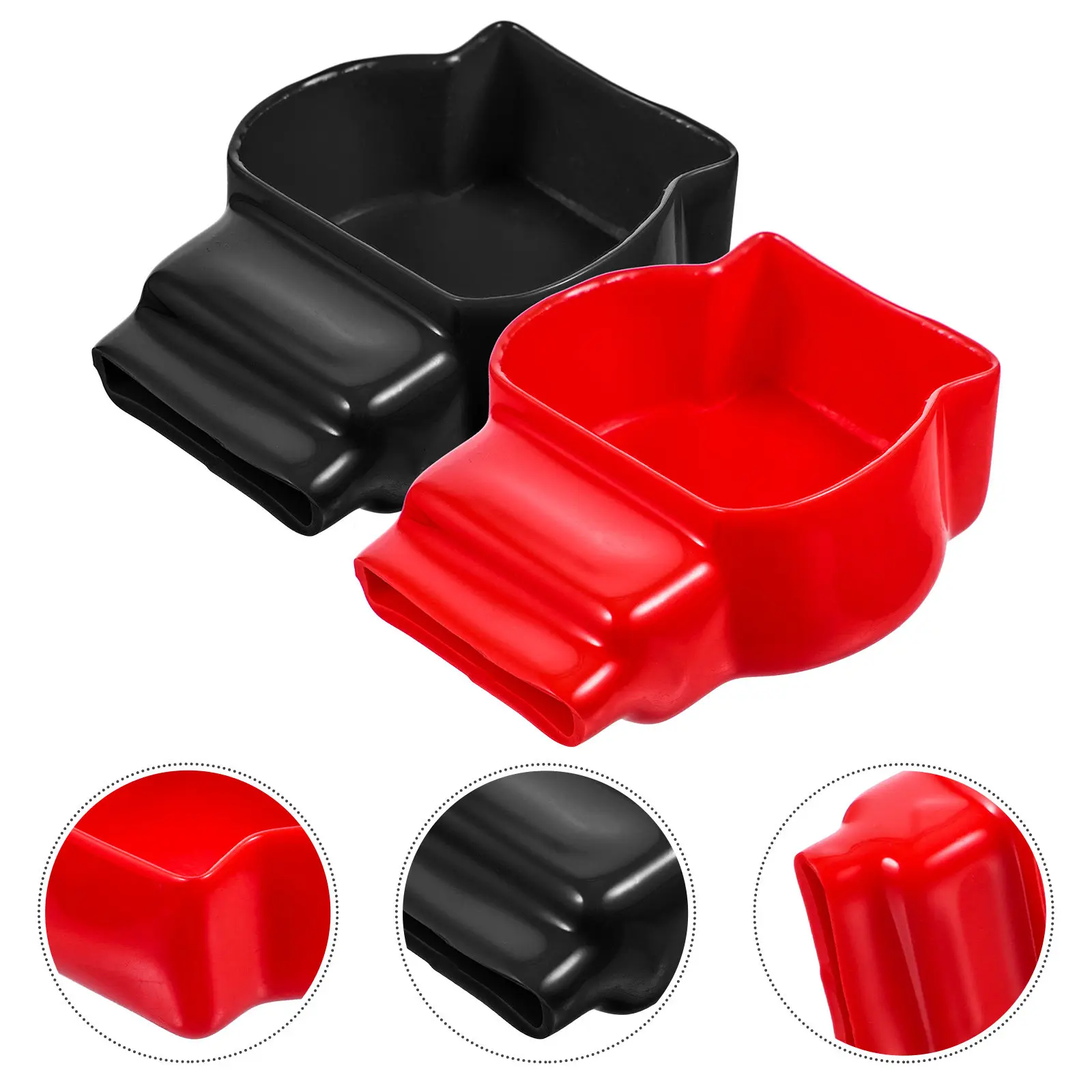 

2Pcs Insulated Terminal Protector Caps Flame-Retardant Flexible PVC Cover for Car Truck Suv Boat Motorcycle Atv Rv