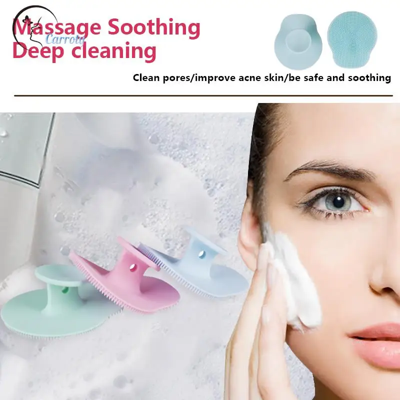 Silicone Face Cleansing Brush Facial Deep Pore Skin Care Scrub Cleanser Tool Mini Beauty Soft Deep Cleaning Exfoliator