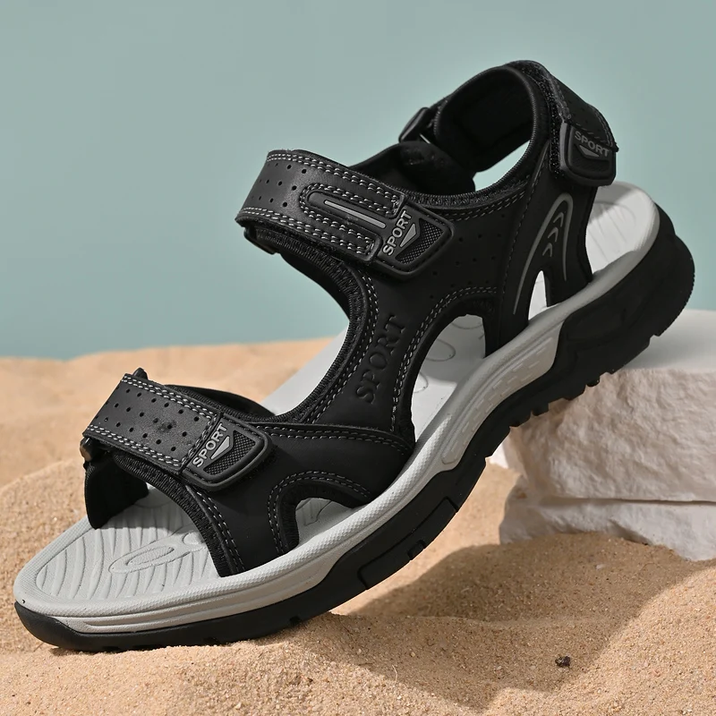 Sandali da cucito all\'aperto da uomo di alta qualità scarpe impermeabili Concise da uomo per uomo sandali da spiaggia scarpe comode antiscivolo da