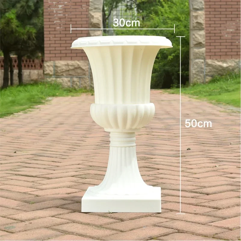 Round Roman Columns Upright Pillar Arches Flower Pots European Road Leading Wedding Party Scene Plastic Flower Pots Decorations