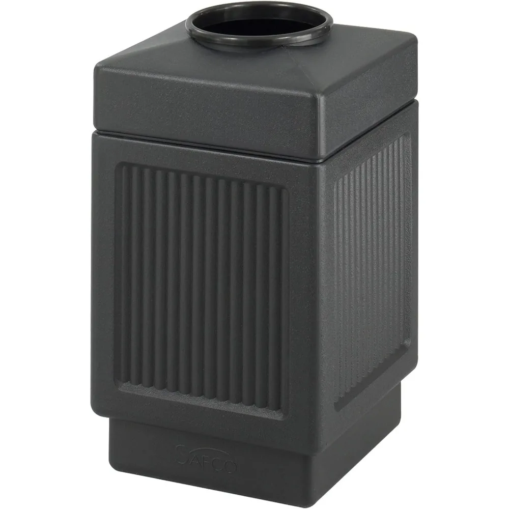 

Safco Canmeleon 38 Gallon Trash Bin - Durable Outdoor and Indoor Commercial Waste Receptacle in Black
