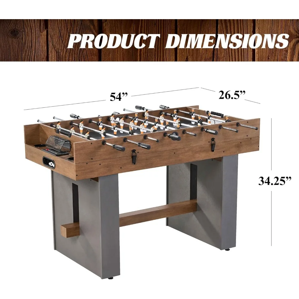 3-in-1 Combination Game Table 54”, Foosball, Air-Powered Hockey and Table Tennis Combo Table, Multi Game Table Perfect