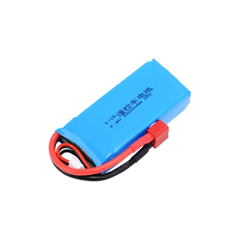 Bateria do carro de RC LiPo, T Deans Plug, Mjx 16210, 16208, 16207, 1/16, 7.4V, 2200mAh, 25C, 2S