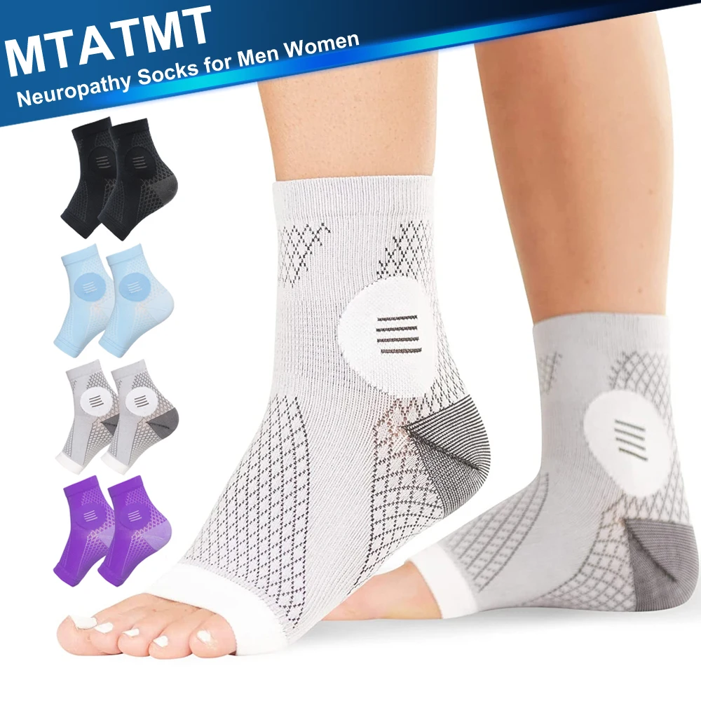 

1Pair Soothe Compression Socks Men Women Neuropathy Pain Ankle Brace Plantar Fasciitis Swelling Relief Ankle Protection