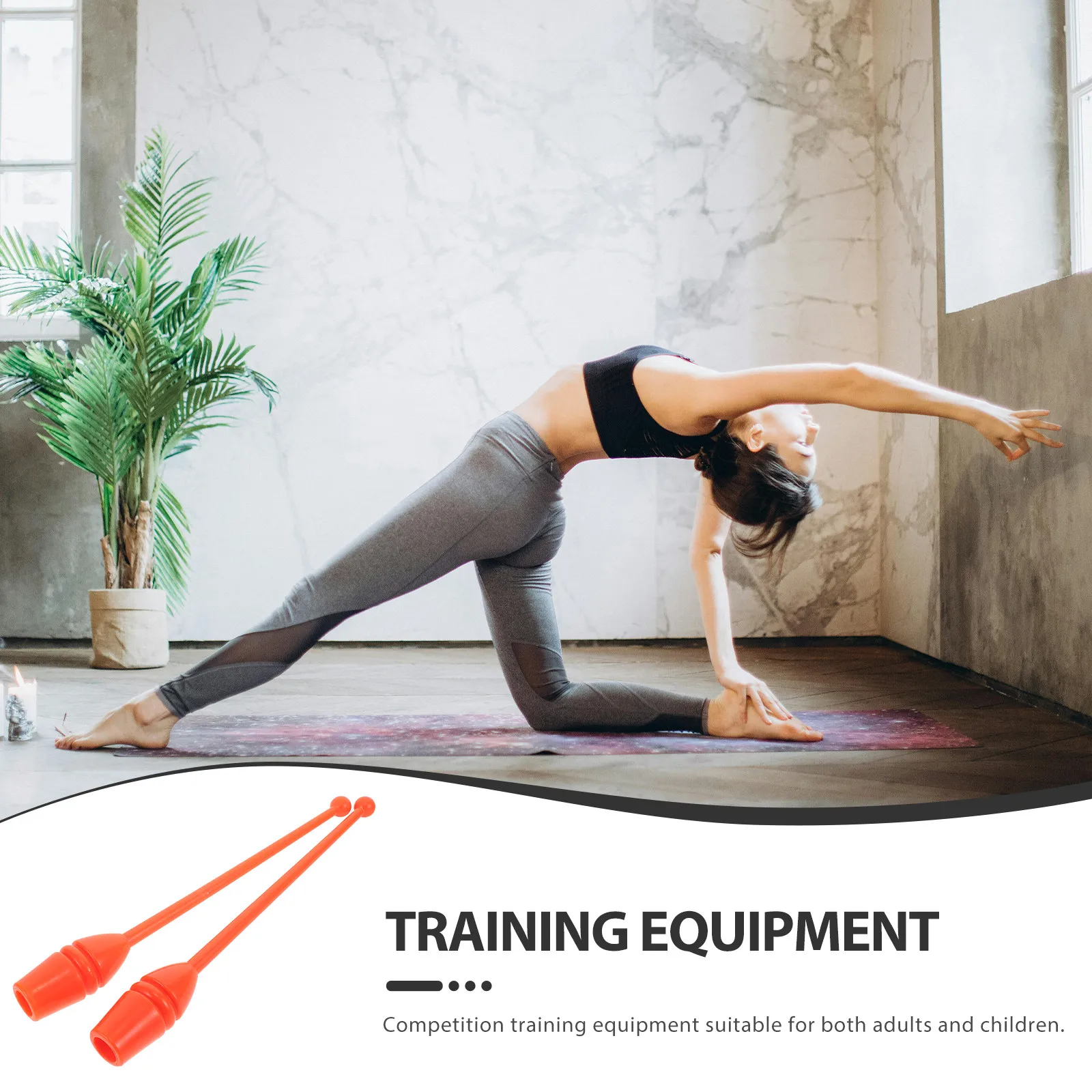 1 Pair Rhythmic Gymnastics Stick for Artistic Performance – Lightweight Resin Handheld Dance Equipment
