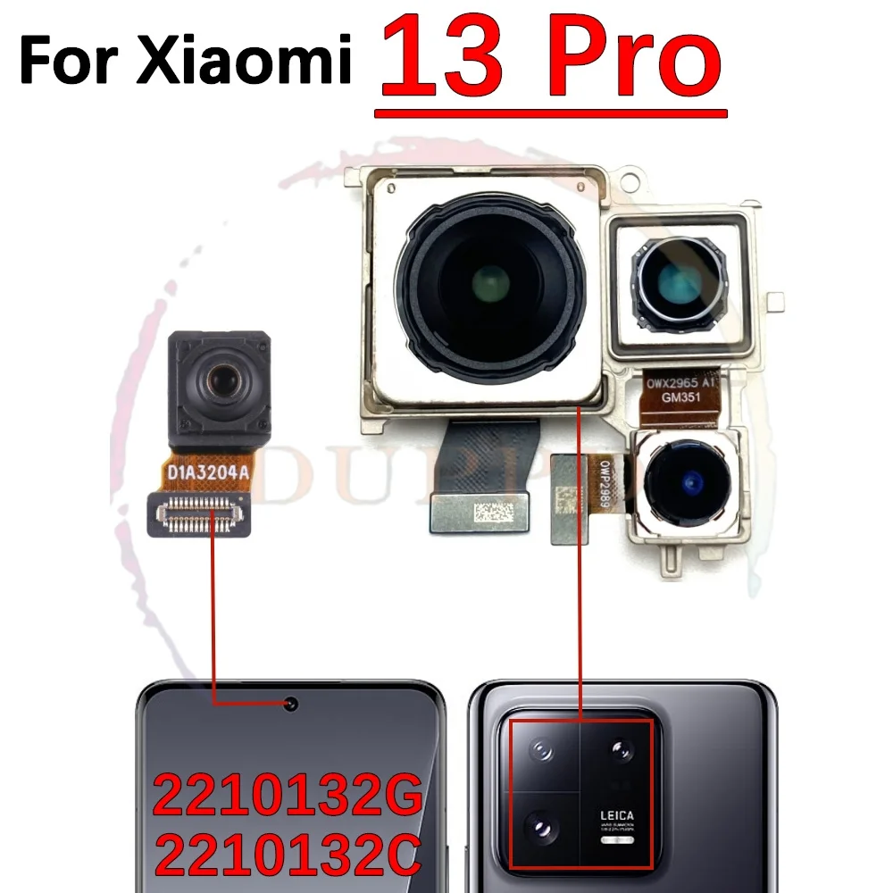 Front Rear Camera For Xiaomi Mi 13 Pro 13 Ultra 13Pro 13Ultra Backside Big Main View Back Camera Module Flex Cable Mobile