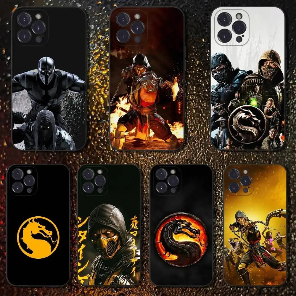 

Game M-Mortal Kombat Phone Case For iPhone 16,15,14,13,12,11 Plus,Pro Max,XS,X,XR,SE,Mini,8,7,Soft Silicone Black Cover