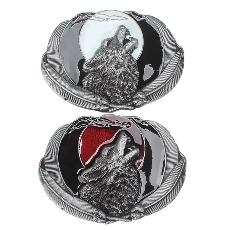 Wolf Head Wolf King Belt Buckle Animal Images Alloy Materials Punk Beast Style