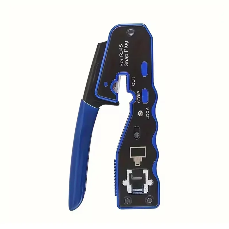

ABUI-RJ45 8P Ethernet Wiring Wire Crimping Tool For CAT 5, 5E, 6, 6A Cables- 1Pc Pass Through Design Included Crimper
