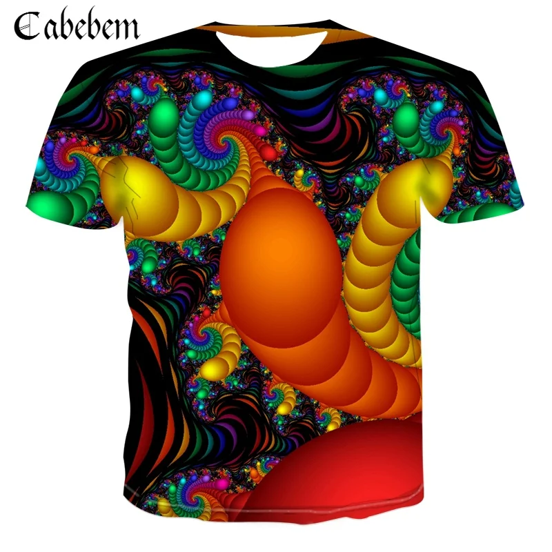 New Fashion 3D Printing T Shirt Visual Rainbow Vertigo Hypnotic Unisxe Funny Short Sleeved Men/women Tops T Shirt