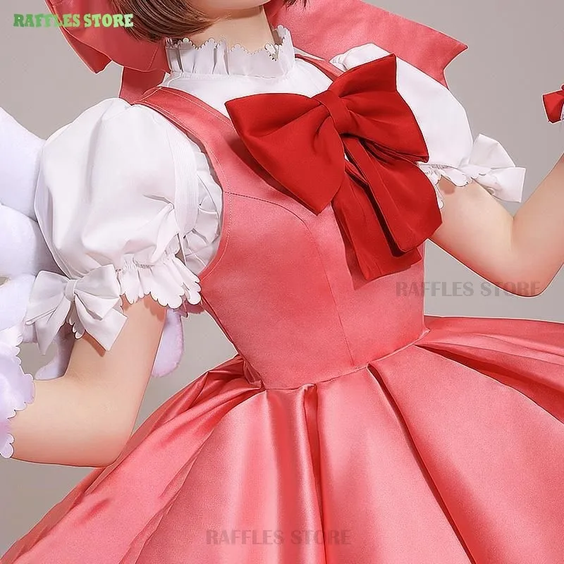 Anime Card Captor Sakura Card Captor Cosplay Kinomoto Sakura Costume Cosplay Parrucca Rosa Lolita Dress Halloween Fancy Cos Party Suit