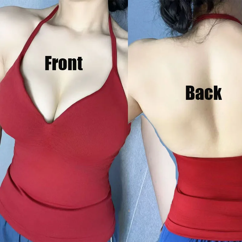 

DFLOGO Women's sexy sports bra - backless design, breathable elastic fabric, suitable for yoga and fitness activities