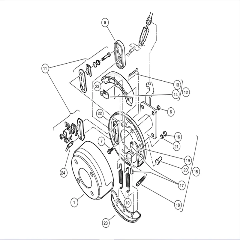 CLUBCAR L8 Sightseeing Vehicle Transfer Reception Vehicle Front Brake Device Accessories