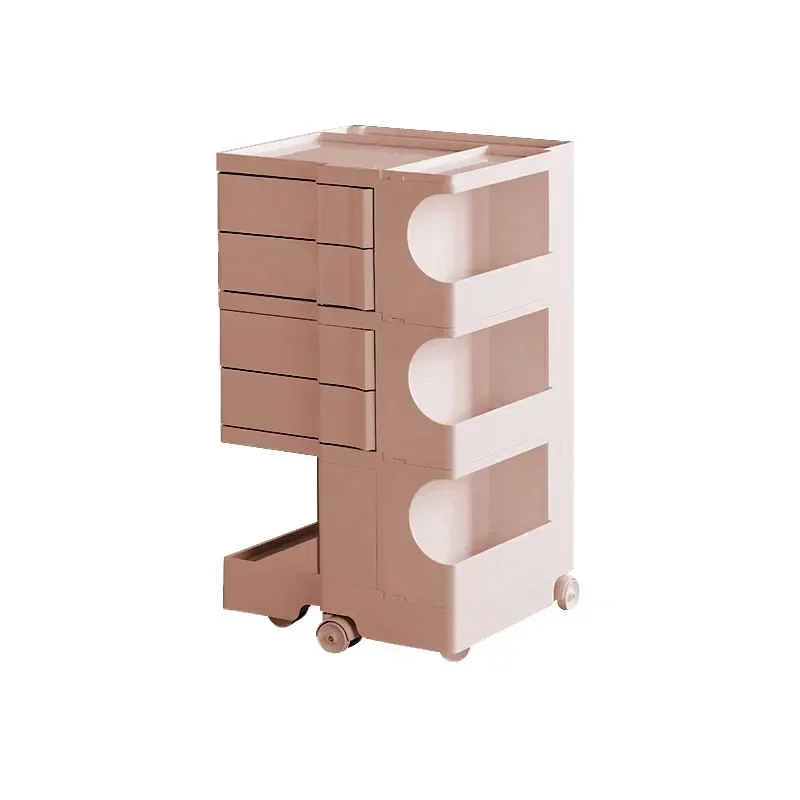 Household mobile trolley, Nordic small apartment living room sofa storage side several snack cabinets