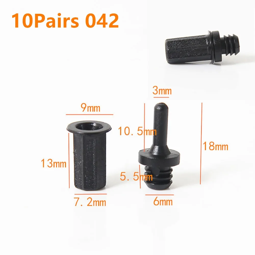 

10Pairs Screw Clip Speaker Grill Pegs Kit DIY Ball Socket Audio Speaker Buckles Plastic Pin Type Snap Button