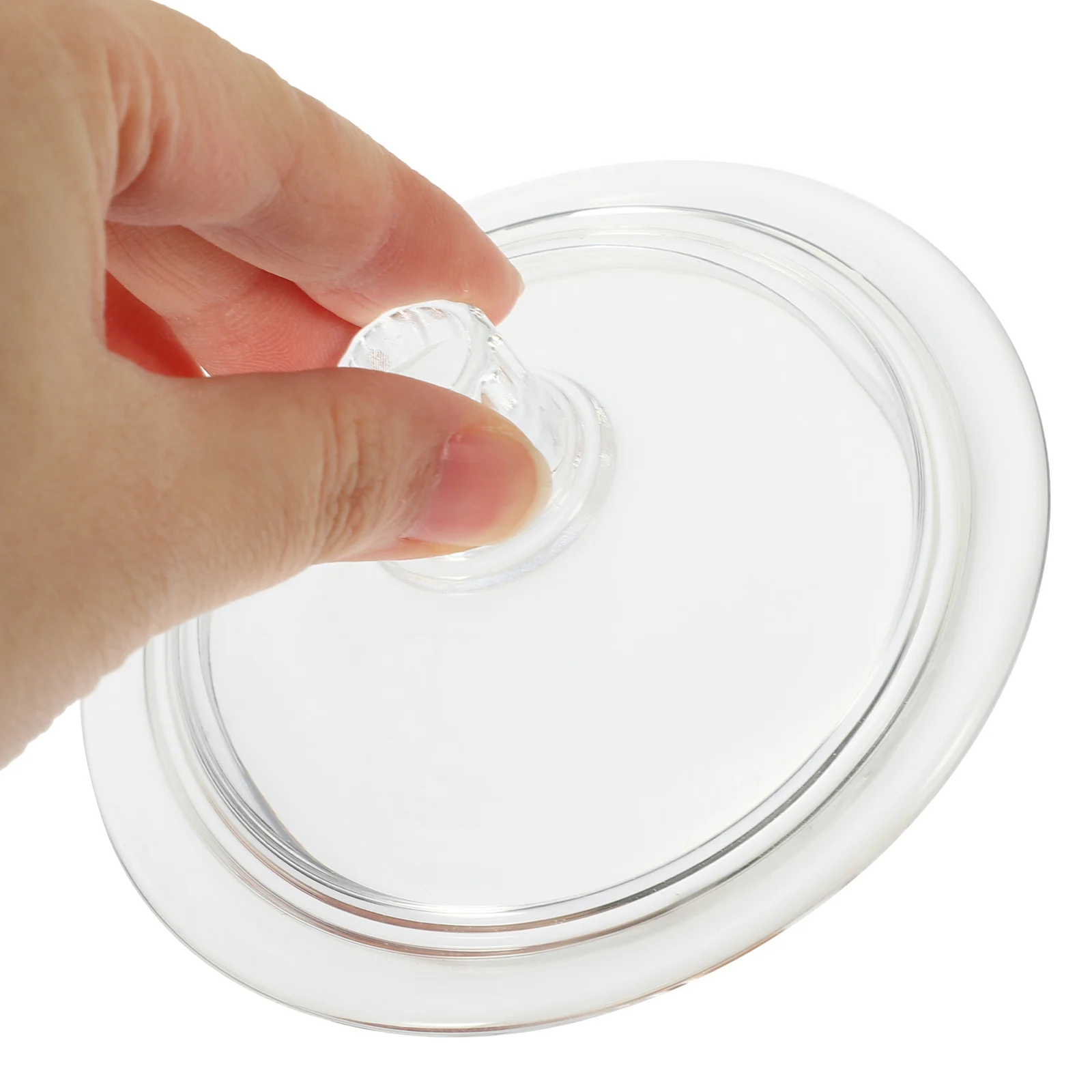 

Clear Glass Mug Lid Universal Fit Round Shape Easy Clean Leakproof Dust Cover Daily Cup Lids Water Cup Covers Mug Lid