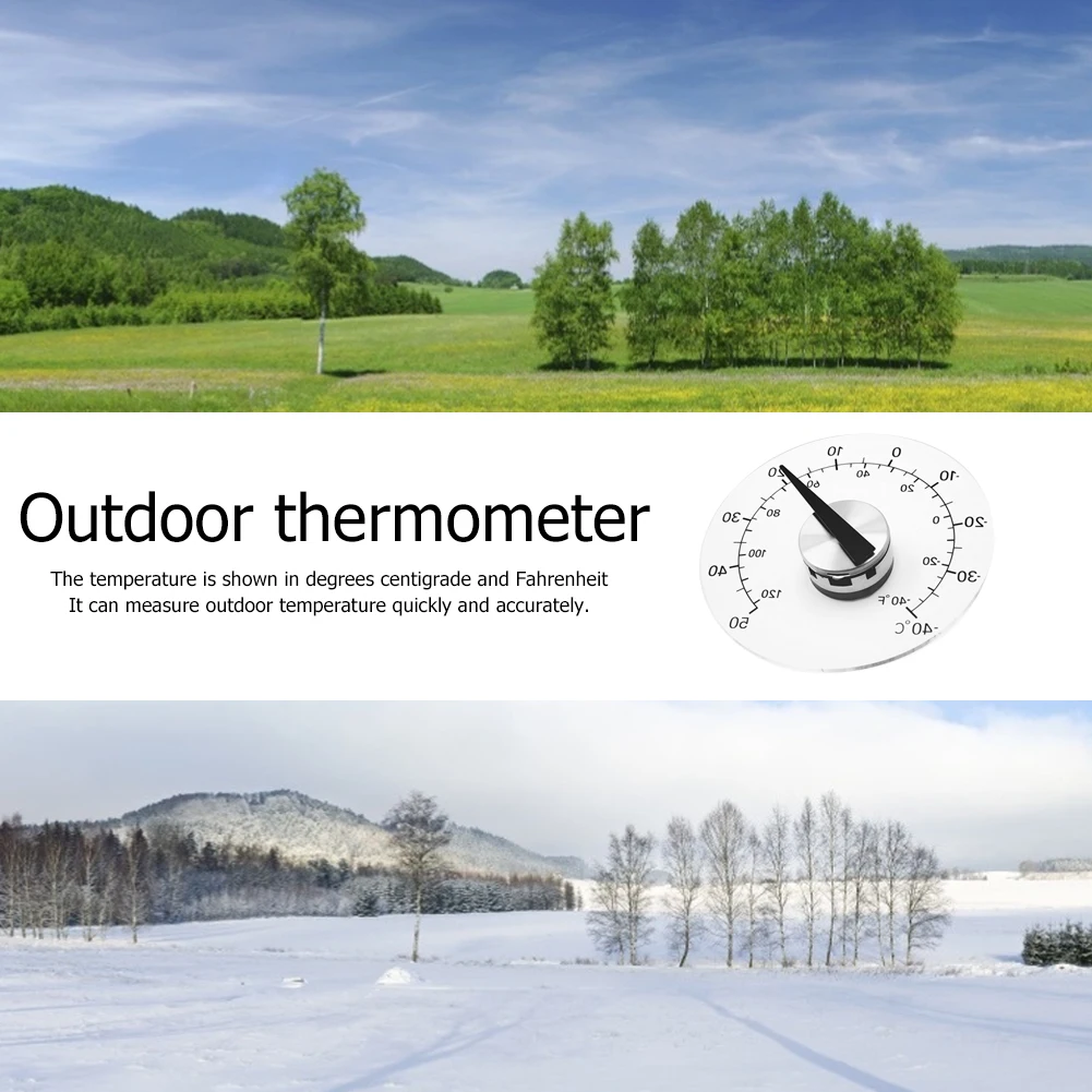 

Mini Pointer Temperature Meter Temperature Meter Monitor Thermometer Window Wall Indoor Outdoor Graduated Disc
