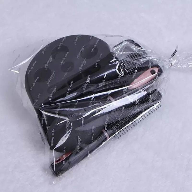 Profissional Anti-Static Cabeleireiro Comb and Mirror Kit, Storage Holder, DIY Hair Styling, Cabeleireiro Combs, Ferramentas de maquiagem, 5pcs por conjunto