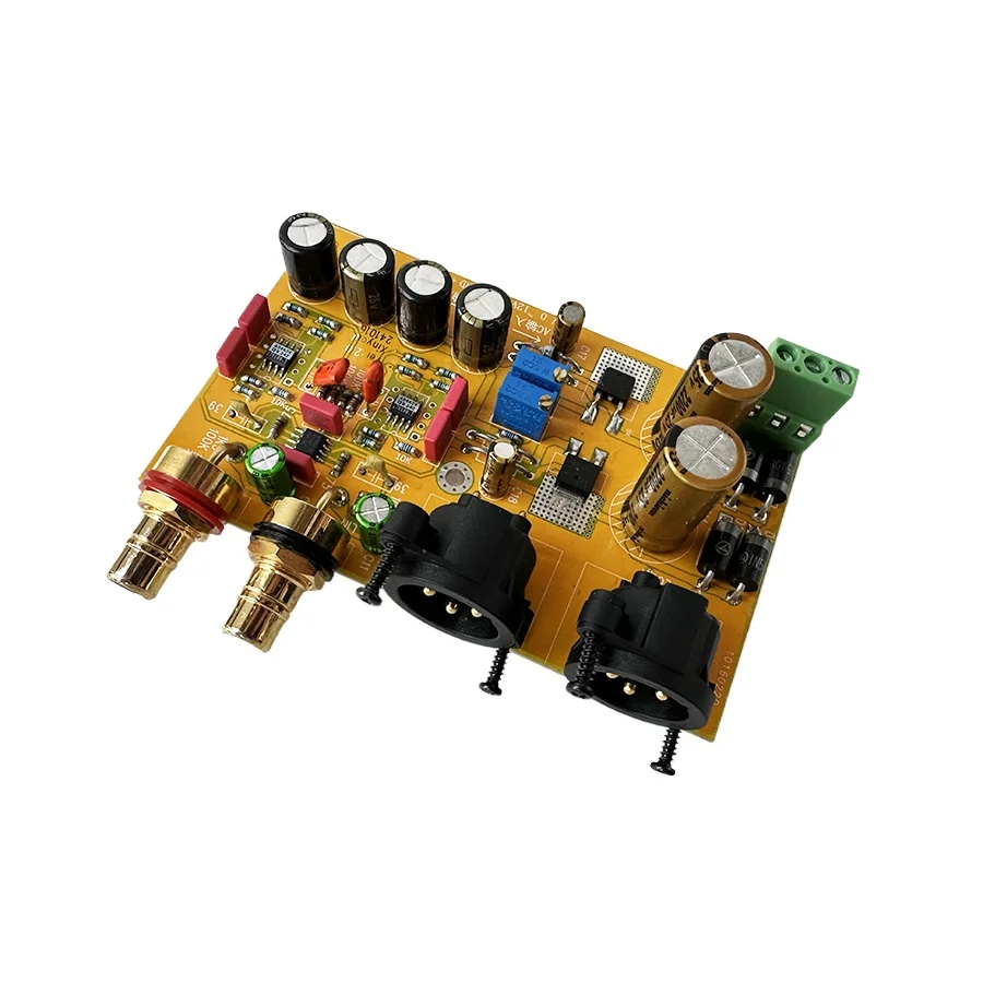 RCA to XLR Single End To Balanced Preamp Finished Board AC12V-15V