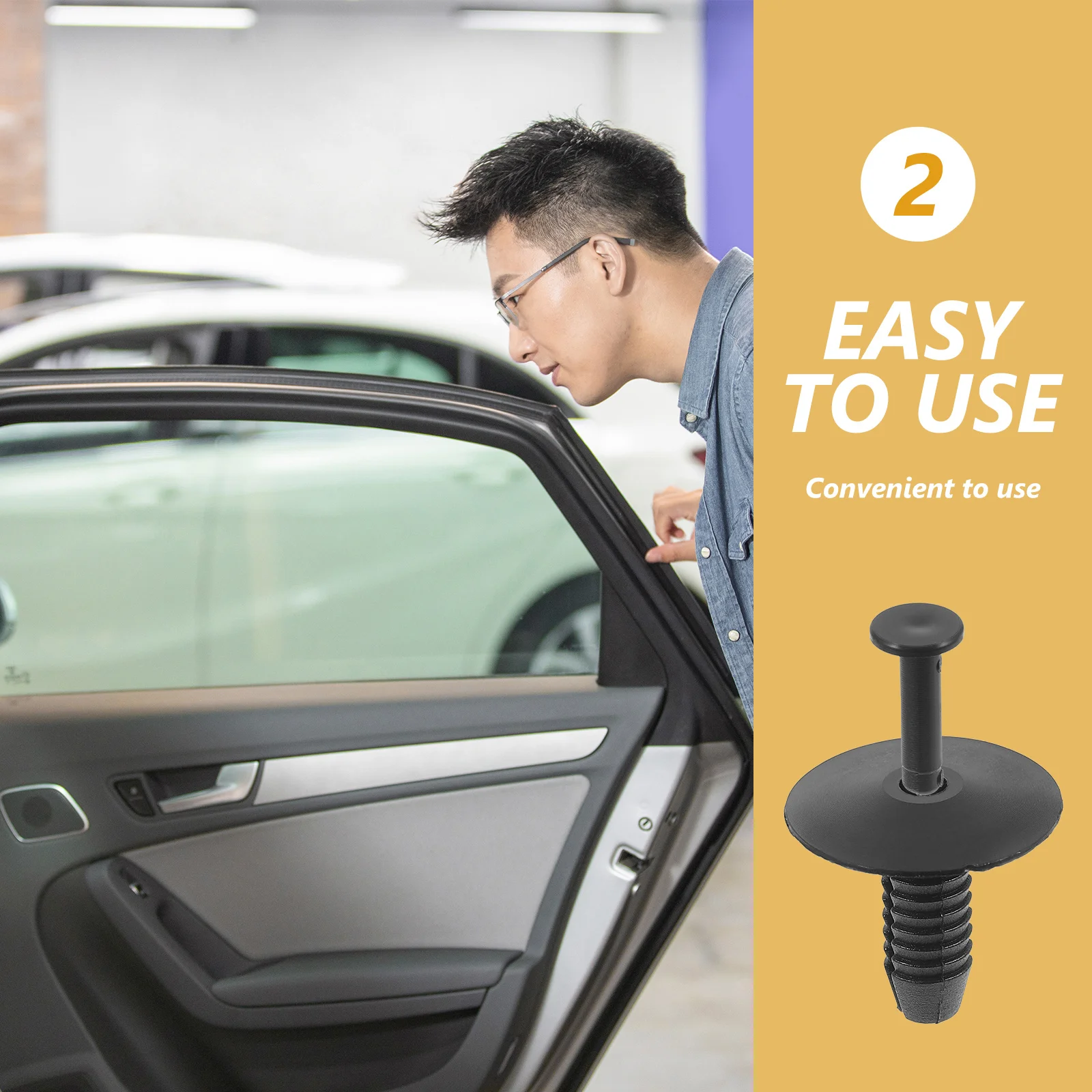 

50Pcs Car Scratch Guard Clips Plastic Fasteners for Door Trim Bumper Retainer Automotive Body Repair Panel Fixing Kit