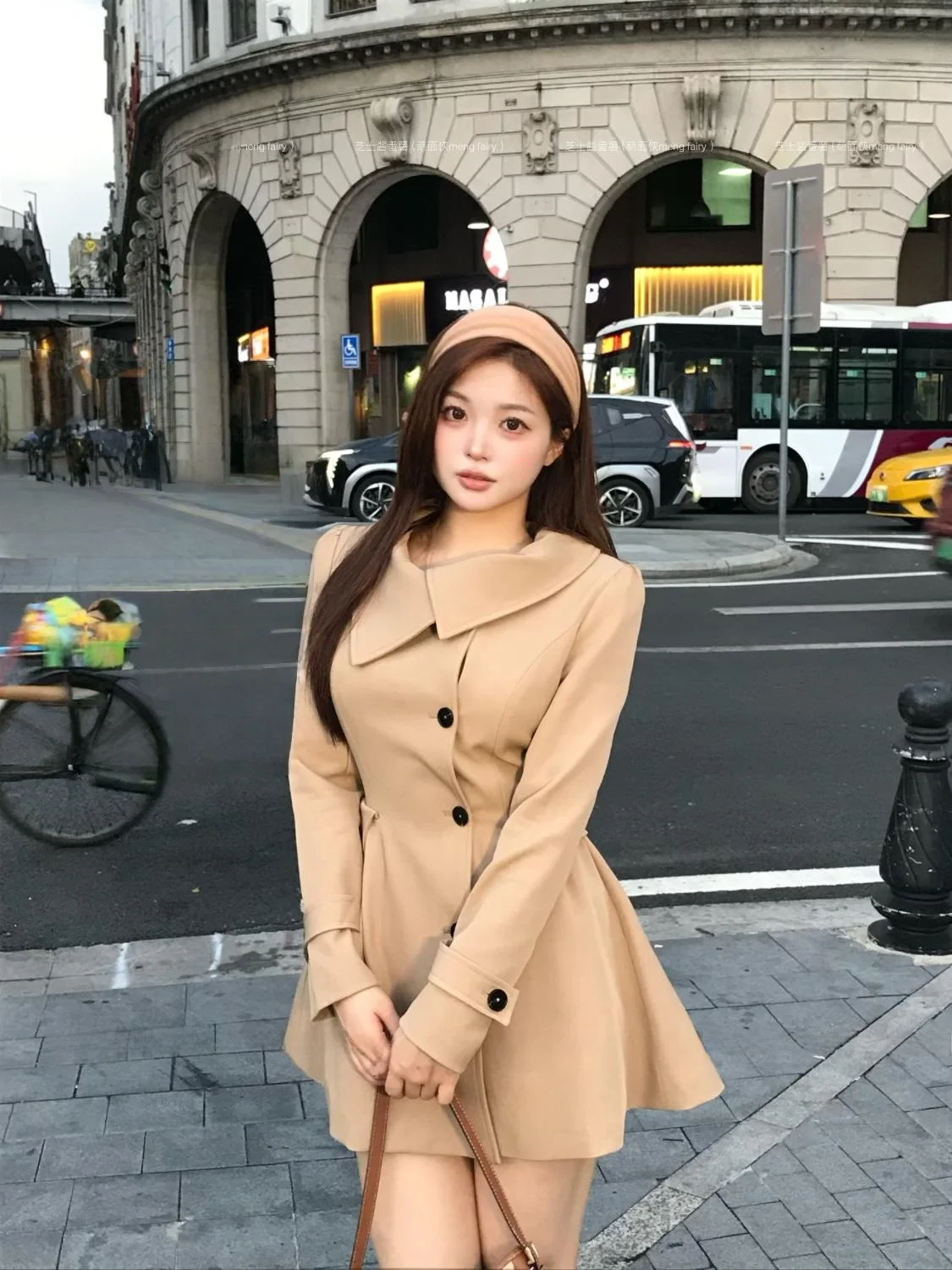 

Cute Face Hero Cheese London Wed Ele Slim Fit Coat Dr Turn-down Collar Windbreaker ort Outerwear for Women