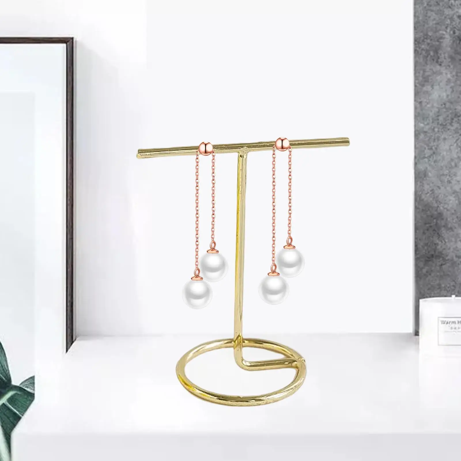 Earring Display Stand Metal Jewelry Rack Holder for Necklaces Bracelets Rings Organizer Showcase Boutique Counter Home Decor