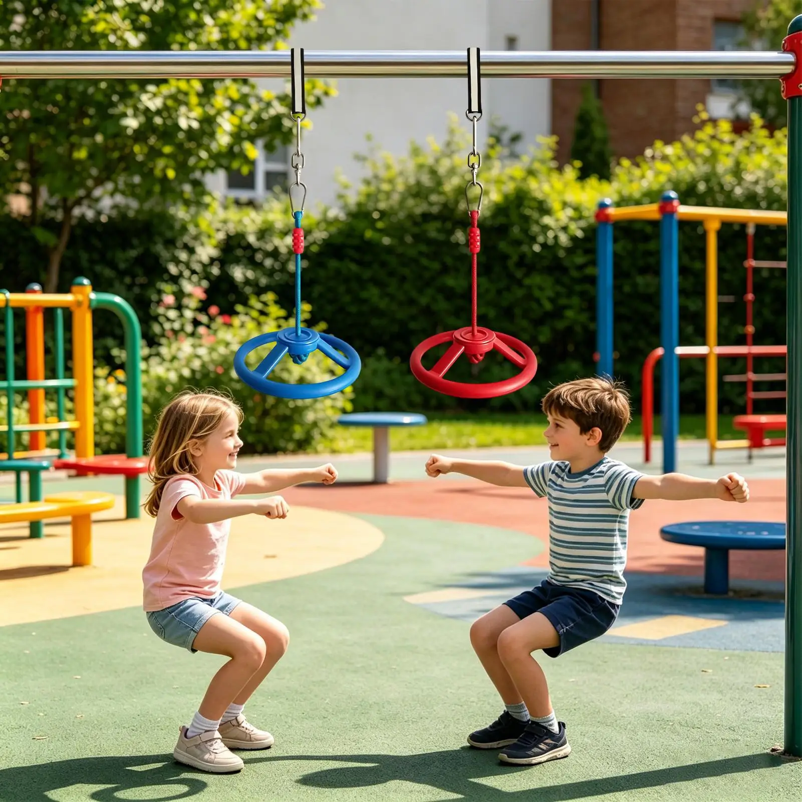 Playground Obstacle Wheel High Load Capacity Easy Setup Kids Adults Training Obstacle Wheel For Boys Girls Teens Adults Backyard