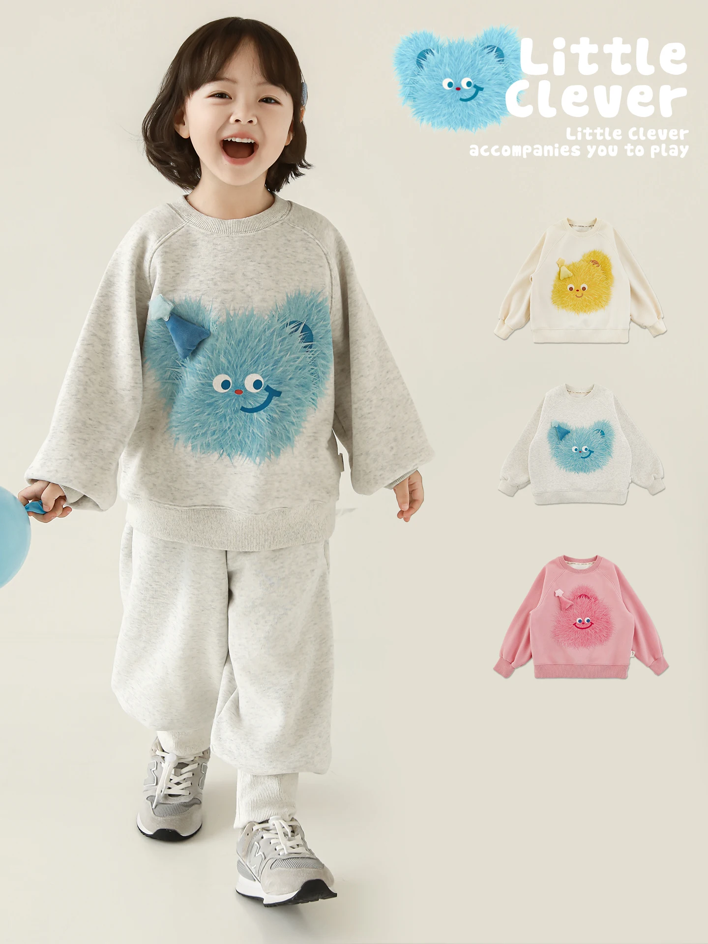 Christmas Gift 2025 Girls Fleece Set Cartoon Print Hoodie Cuffed Pants Thermal Winter Outfit Age 1 to 7 Years