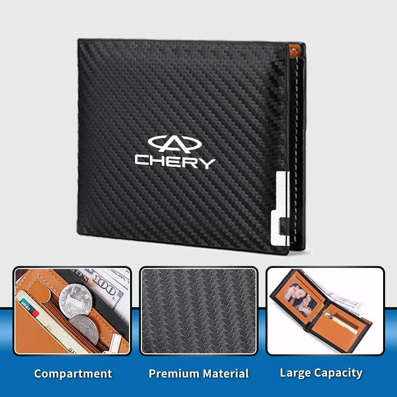 Picture 5: Car Interior Accessories Carbon Fiber Driver License Storage Wallet For Chery Fulwin QQ Tiggo 3 5 2 7 T11 A1 A3 A5 Amulet M11 Ea