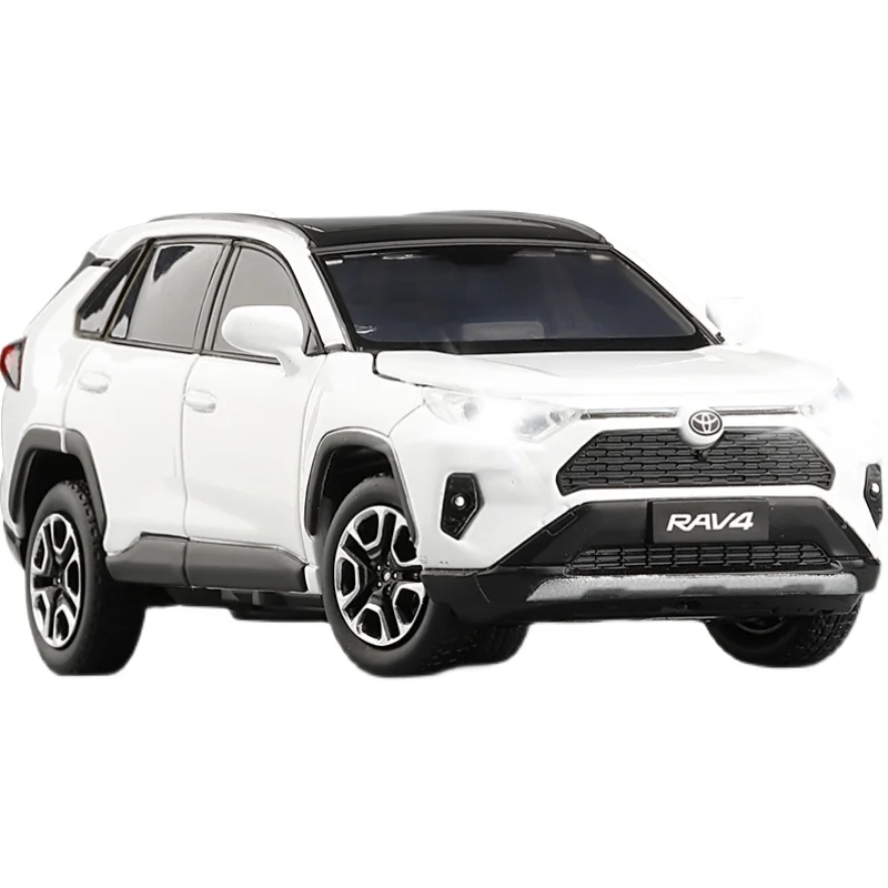 1:32 TOYOTA RAV4 SUV Alloy Car Model Diecasts Metal Toy Vehicles Car Model Simulation Sound Light Collection Toy Gift