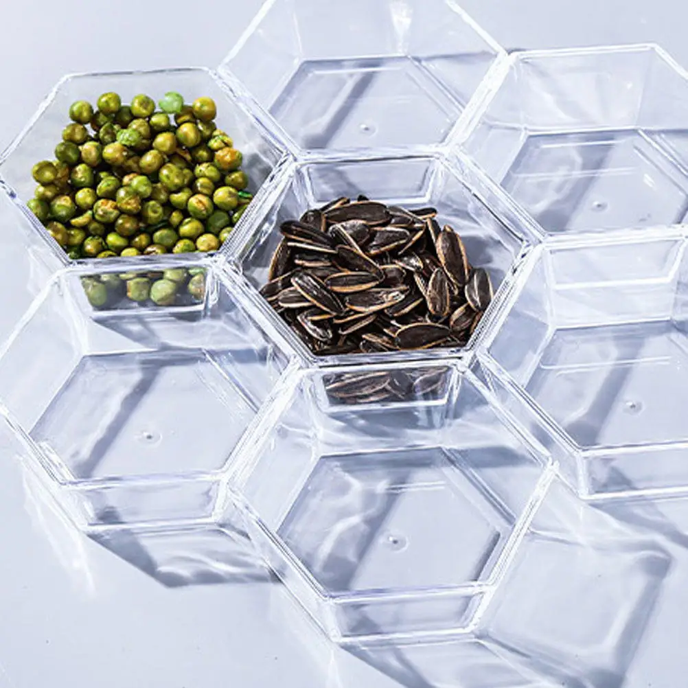 

Набор из 2-х прозрачных акриловых подносов для фруктов и закусок, без острых краев, для кухни и столовой, декоративные, практичные