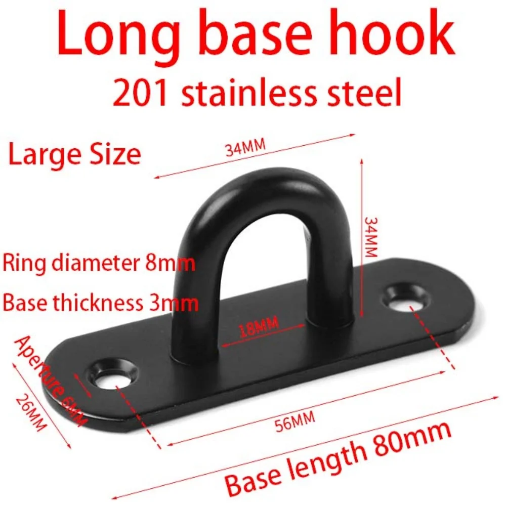 Stainless Steel Staple Ring Hook Heavy Duty Ceiling Mount Hanger Multi Purpose Storage Hooks Hardware Tool Hook Hanger Tools