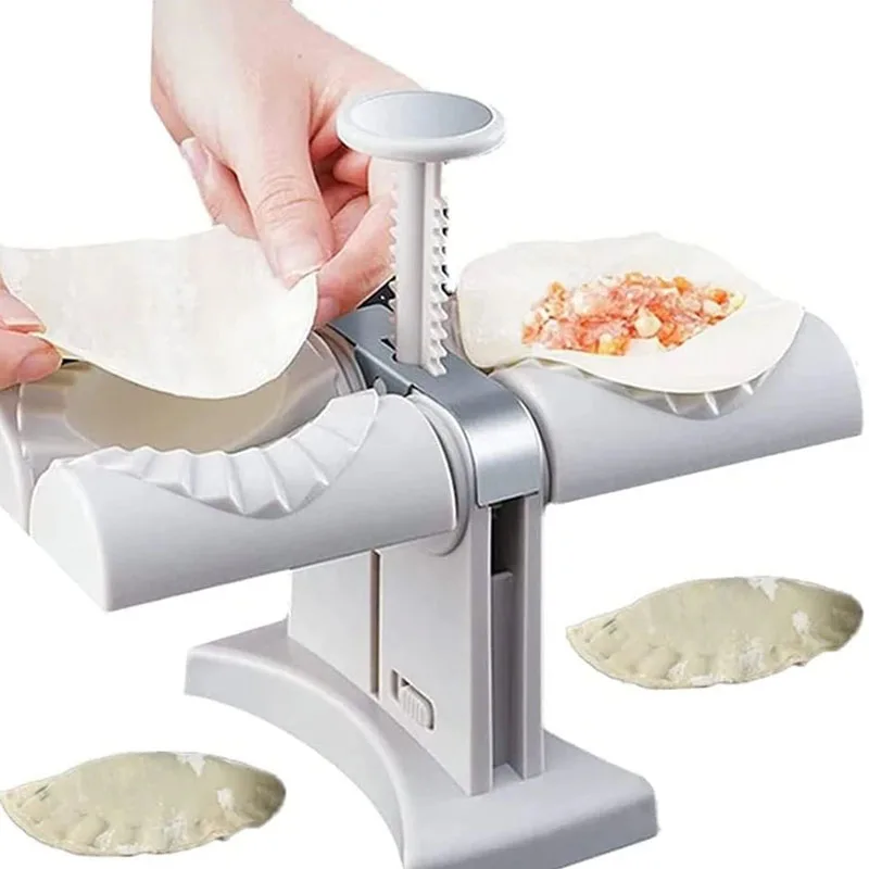 

New Automatic Double Head Dumpling Maker Dumpling Making Tools Household Restaurant Mold Cooking Gadgets Kitchen Accessories