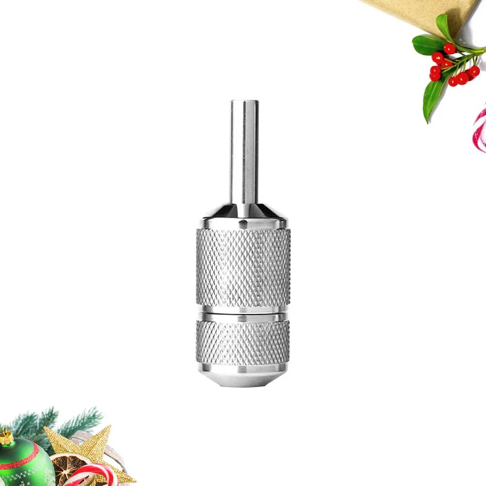 25Mm Professional Self-Locking Machine Handle Stainless Steel Tattoo Grip Portable Lightweight Ergonomic Design for Body Art