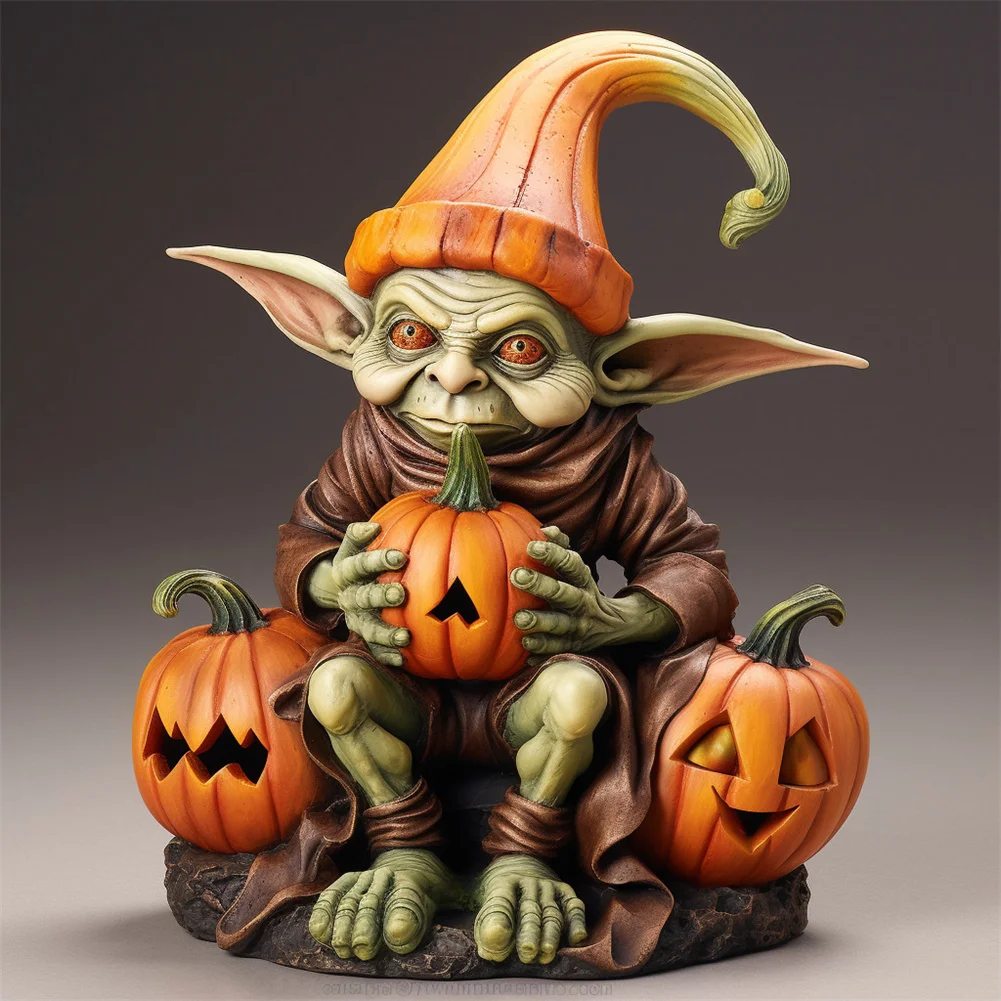 

Bar Room Decor Pumpkin Halloween Vampire Sculptures and Figurines Garden Statue Retro Home Decoration Miniature Figures Crafts