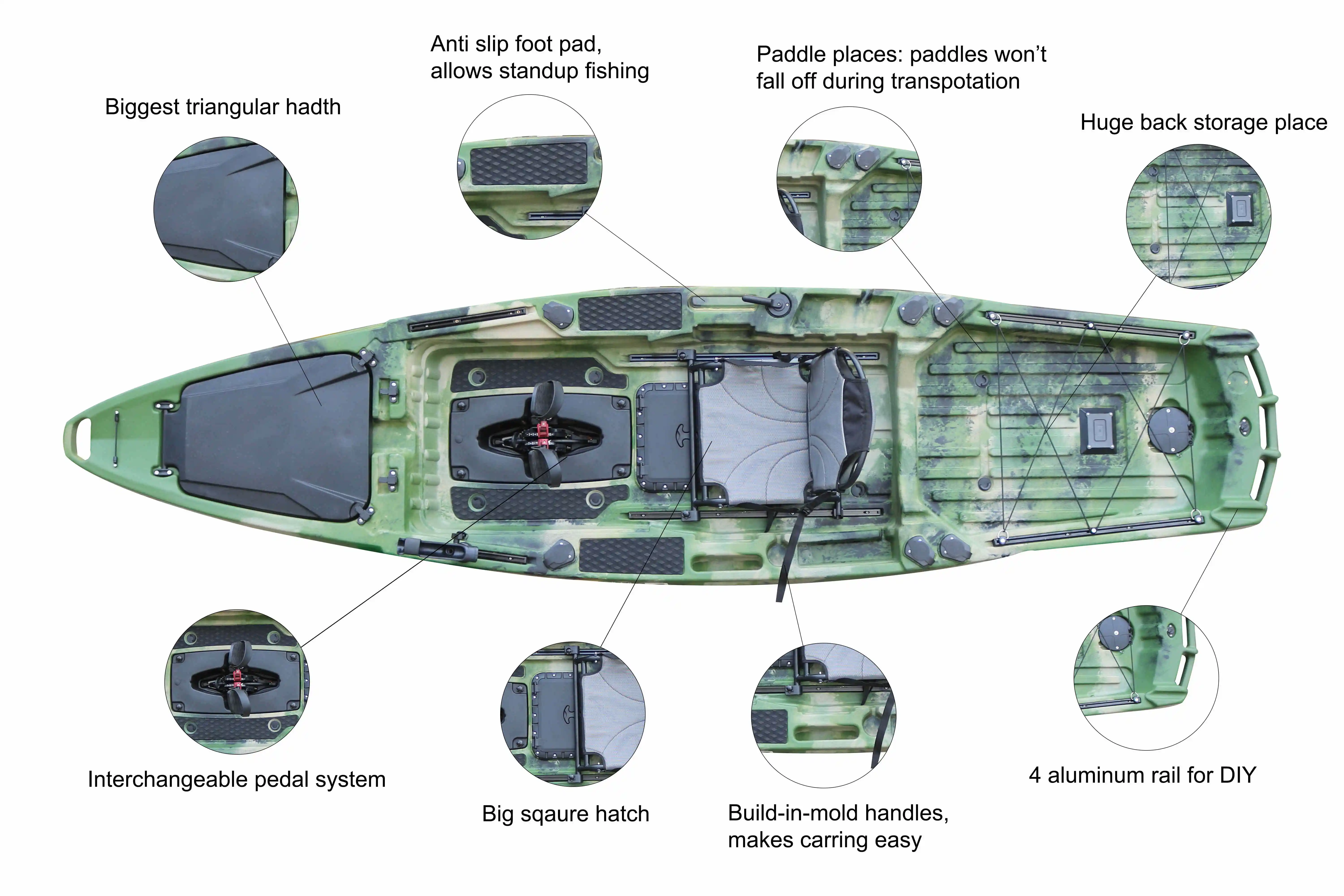 Factory Direct Small Boat Fishing Sit on Top Kayak Single Cheap Kayaks