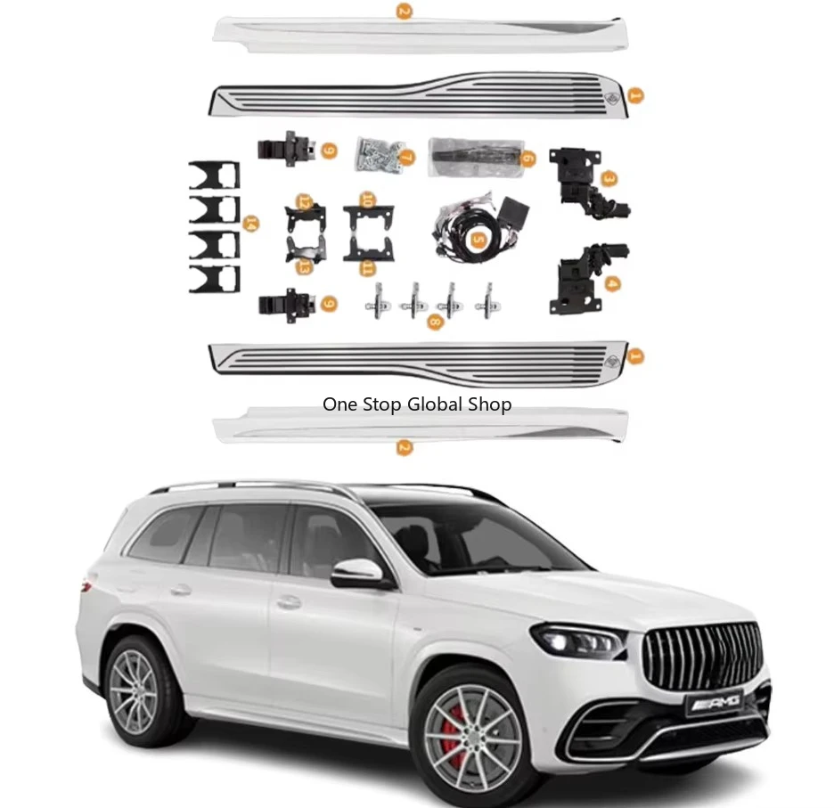 Automatic Foot Step Electric Side Step Running Board Power Electric Pedal  Design Narrow Panel 17cm for GLS GLE 2020+