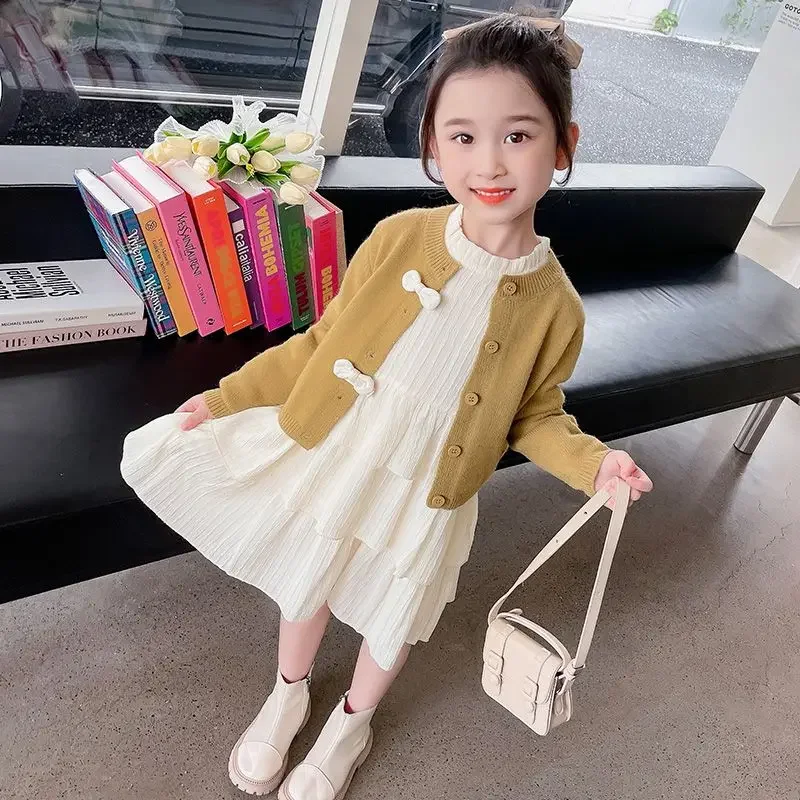 Girls Clothes Suit Autumn Clothing Childrens Fashion Style Spring and Autumn Childrens 2023 New Models Long Sleeve Two-piece Set