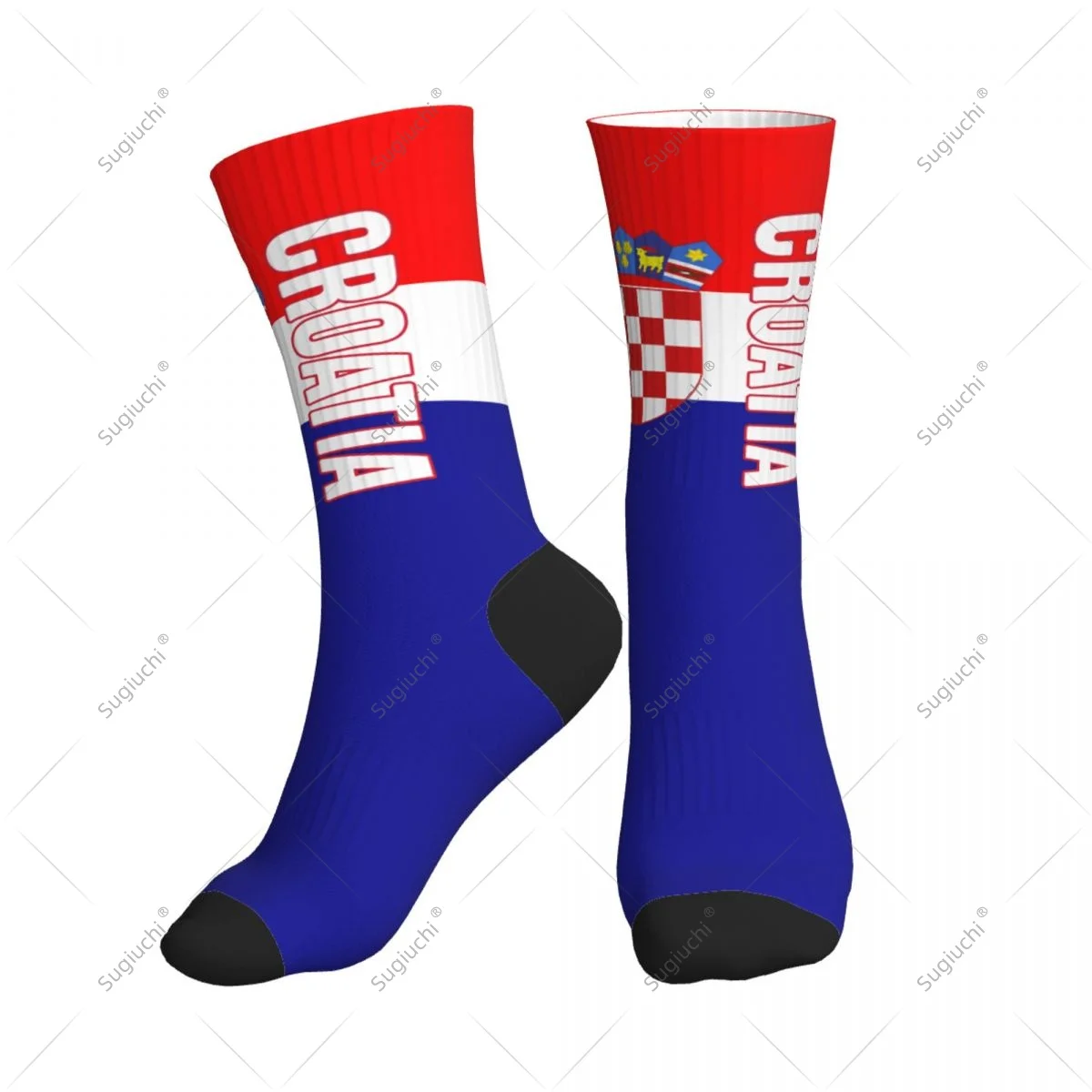

Полиэстеровые носки до середины икры с 3D принтом флага Хорватии для мужчин и женщин, кавайные носки, уличные носки для скейтборда