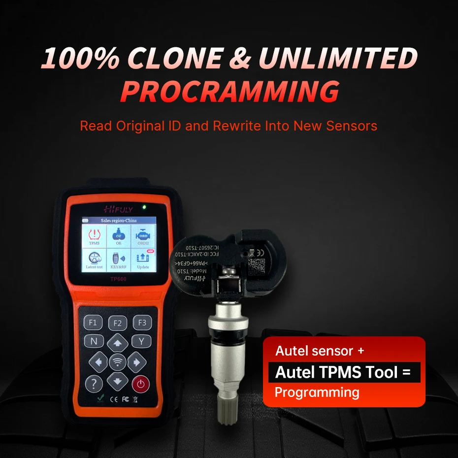 433MHz 315MHz Universal Programmable TPMS Sensors T6000 Service Programmable Tool With 8pcs Sensors Set