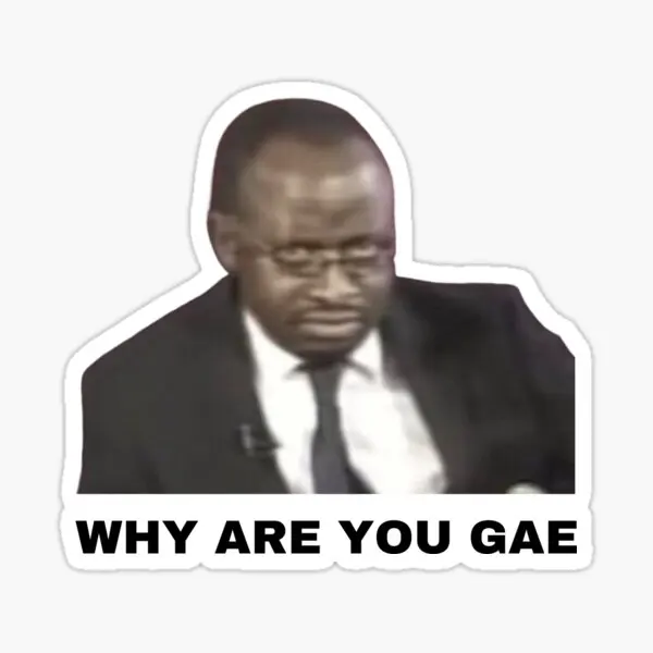 Why Are You Gae Meme Uganda Rights I  Stickers for Car Water Bottles Room Home Window Funny Print Background Cartoon Decorations