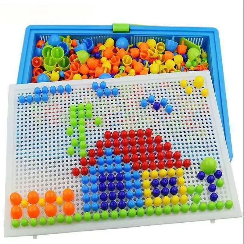

296 шт. 3D головоломка, развивающие игрушки STEM, модель гриба, дизайн, наборы для сборки в штучной упаковке, настольные игры для детей, обучающие занятия ​